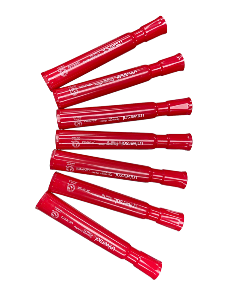 Red Permanent Marker Chisel Tip - Ed Her Plastics