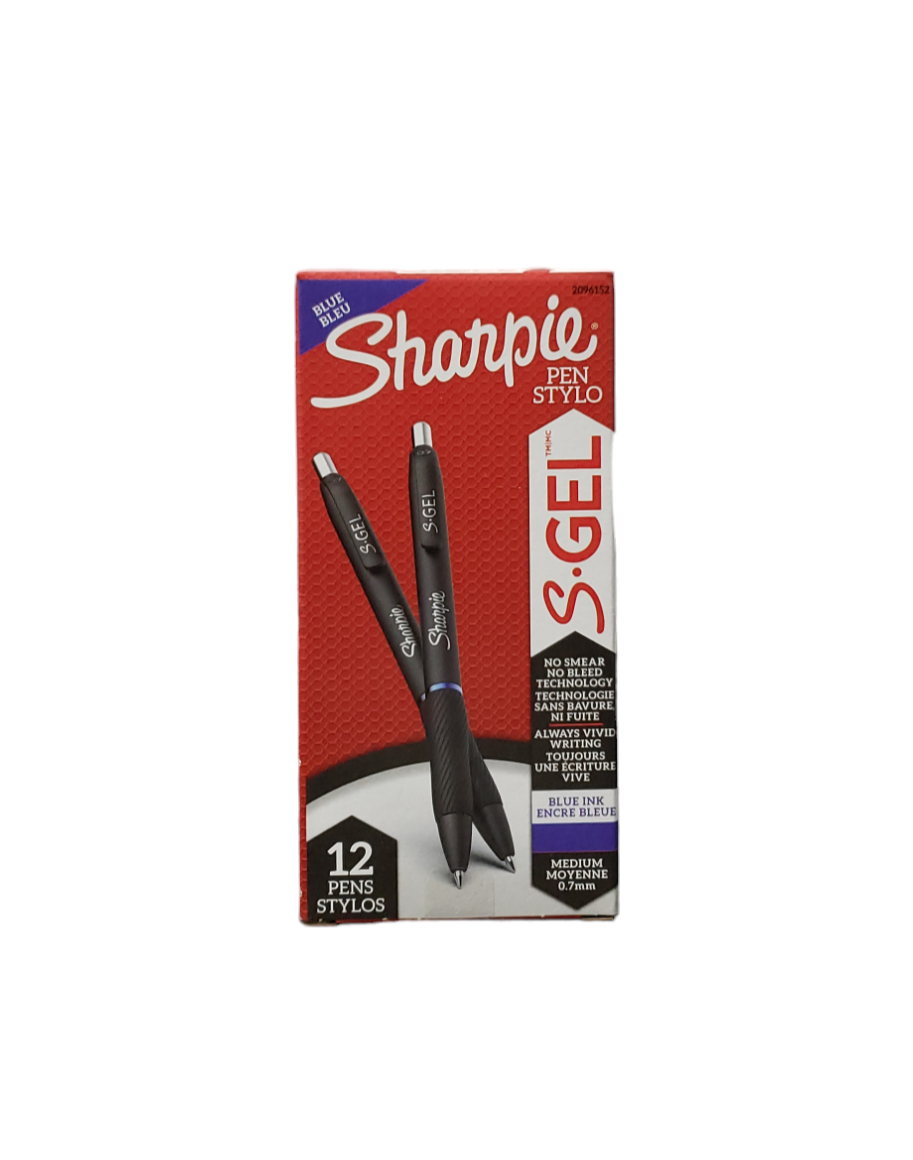 Sharpie S-Gel Retractable Pen Medium Point Blue - Ed Her Plastics